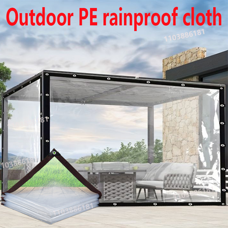 Outdoor Camping Dog Fence - ผ้าใบกันน้ำใสสำหรับกลางแจ้ง หนา 0.18 มม. ผลิตจากพลาสติก PE