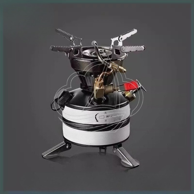 Outdoor Camping Burner - ชุดเตาแคมป์ปิ้งพกพาอเนกประสงค์ ใช้ได้หลายเชื้อเพลิง สำหรับทำอาหารปิกนิกกลางแจ้ง