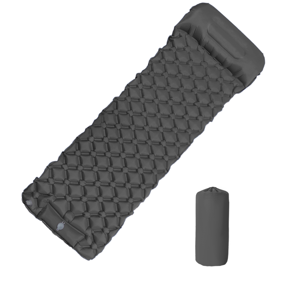 Outdoor Camping Mat - ที่นอนเป่าลมสำหรับตั้งแคมป์กลางแจ้ง ขนาด 190*60 ซม. พร้อมหมอน ที่นอนลมน้ำหนักเบาพิเศษ