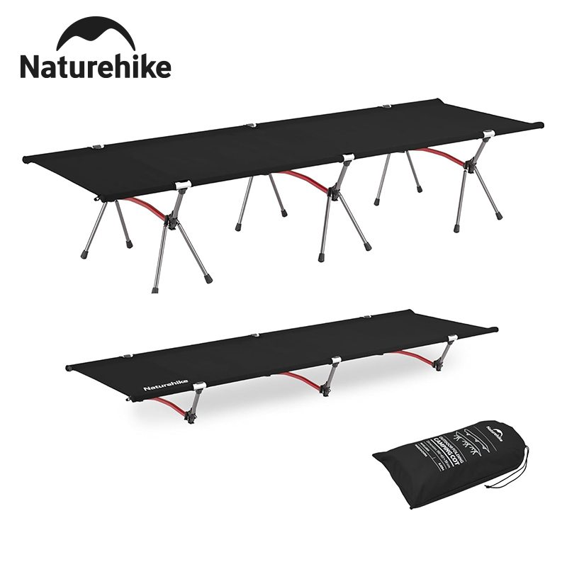 Outdoor Camping House - เตียงพับแคมป์ปิ้ง Naturehike ปรับความสูงได้ น้ำหนักเบา พกพาสะดวก สำหรับเดินทาง