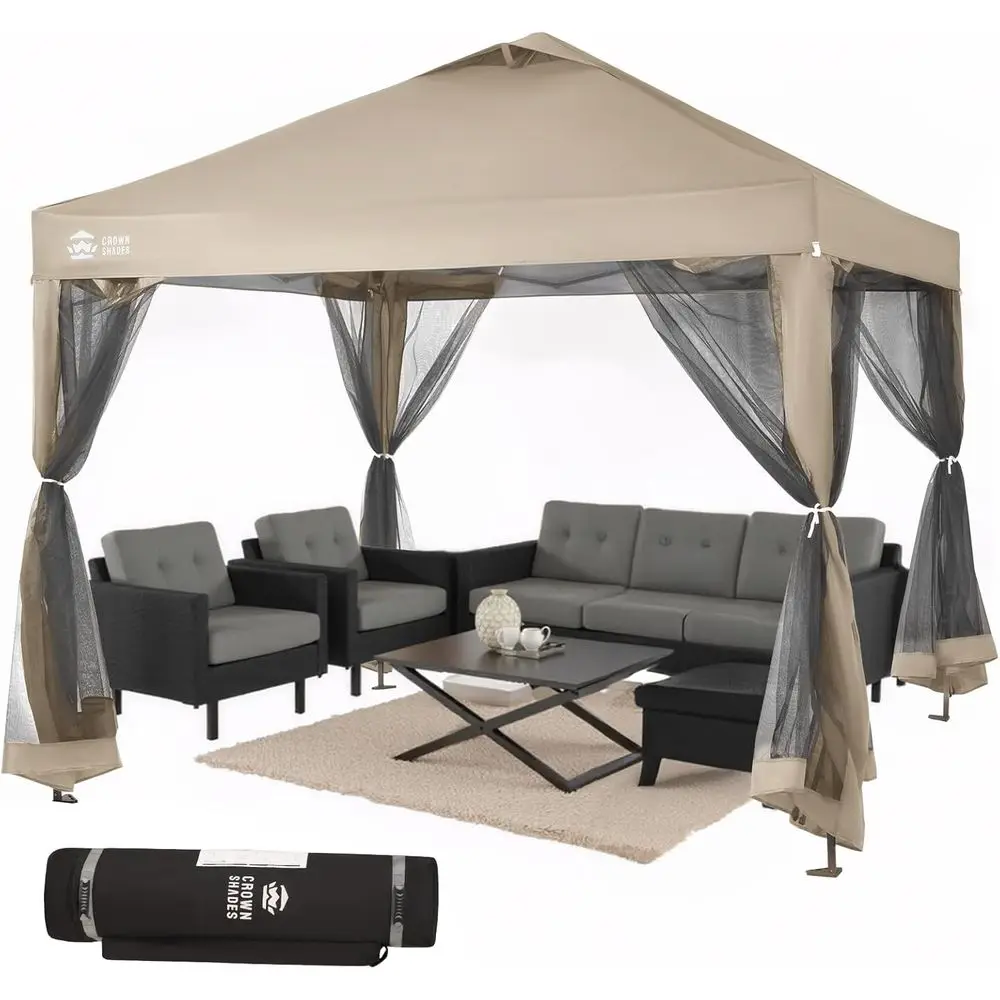 Outdoor Camping Mosquito Net - ศาลาทรงกลมพร้อมมุ้งกันยุงขนาด 10x10 ฟุต พร้อมเชือก 4 เส้น