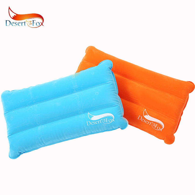Camp Pillow Compressible - หมอนเป่าลมพกพาสำหรับตั้งแคมป์1ชิ้น, หมอนเป่าลมพับได้สองด้านเก็บของใช้กลางแจ้งได้พื้นที่ขนาดเล็ก