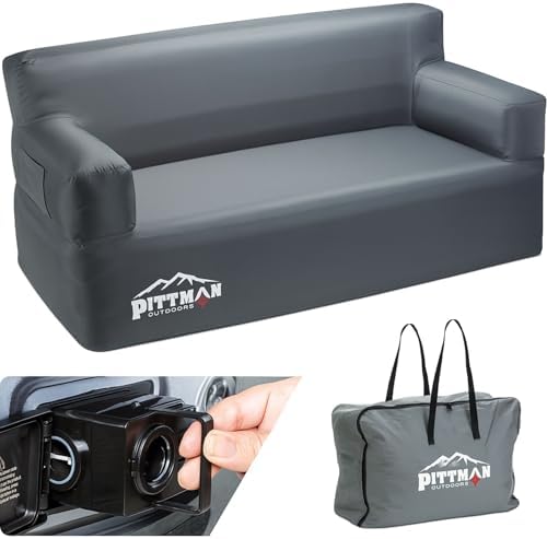 Camping Outdoor Or Indoor - พิตต์แมน - โซฟาเป่าลมพร้อมปั๊มในตัวสำหรับใช้งานกลางแจ้งและในบ้าน - โซฟาเป่าลมสำหรับการตั้งแคมป์, แกลมปิ้ง