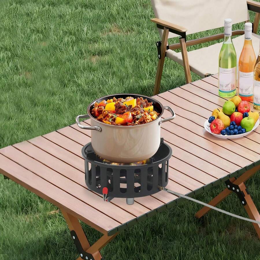 Outdoor Camping Burner - เตาแก๊สพกพาสำหรับตั้งแคมป์พร้อมอะแดปเตอร์ 3 ชิ้น - เตาแก๊สกลางแจ้ง 72,000