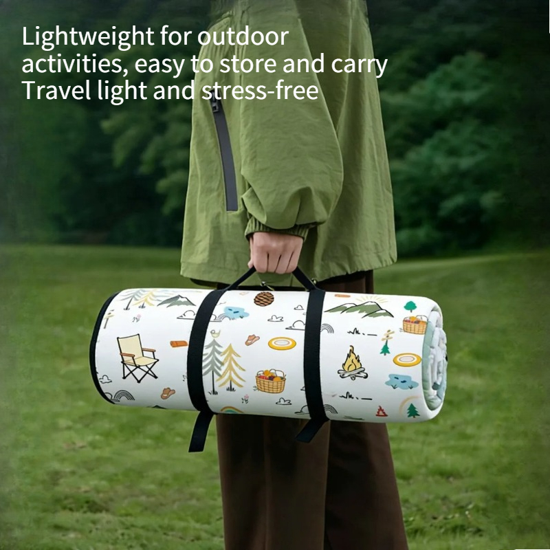 Outdoor Camping Mat - เสื่อปิกนิกกลางแจ้งแบบอัลตราโซนิก หนา กันน้ำ พกพาสะดวก ผ้าปูพื้นสำหรับตั้งแคมป์ สนามหญ้า