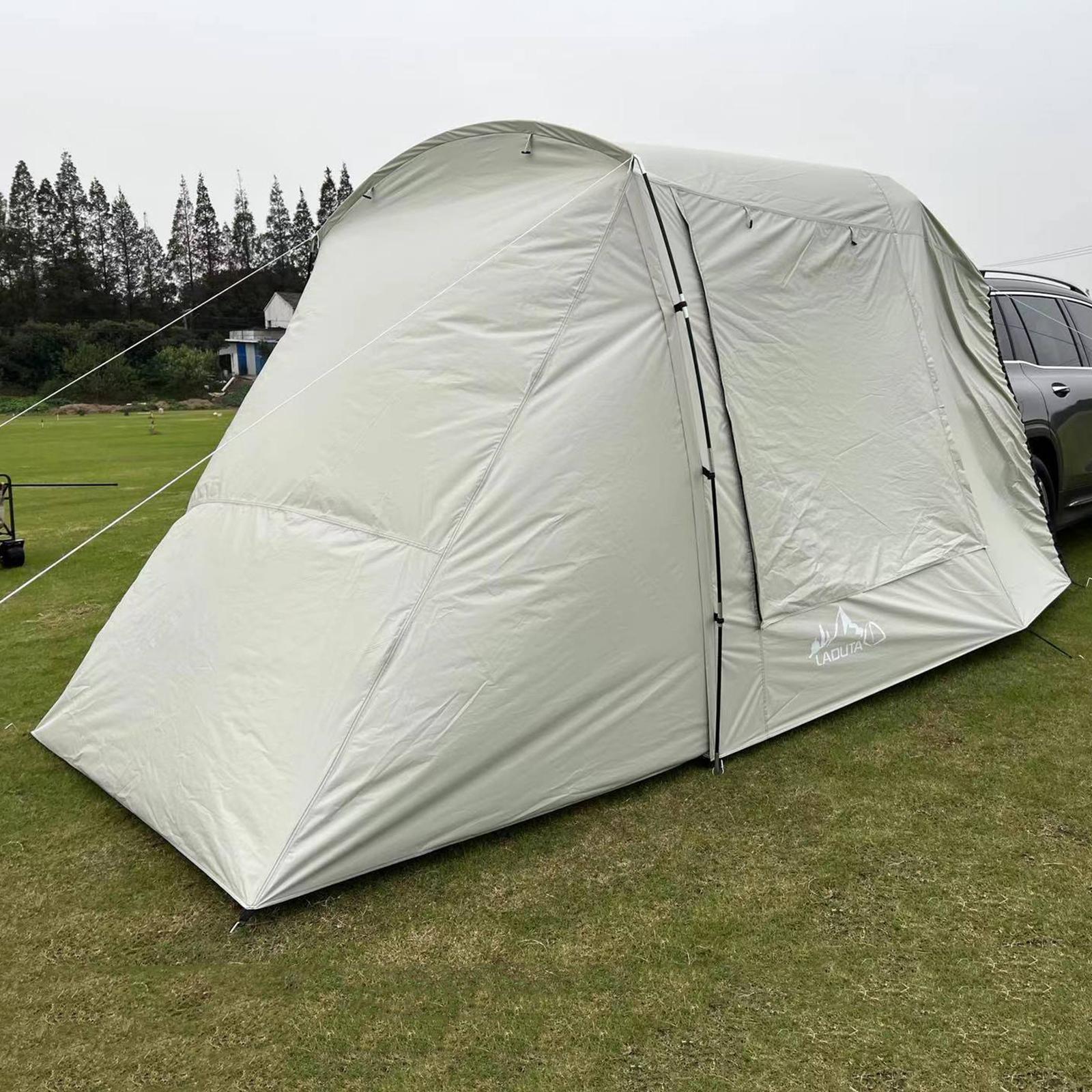Outdoor Camping Car Tail Tent - แบบพกพากันน้ำรถด้านหลังเต็นท์นอก Camping Shelter กลางแจ้งเต็นท์รถ Trailer หลังคาเต็นท์ด้านบนสำหรับชายหาด