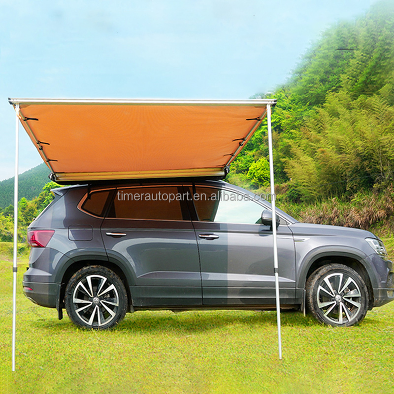 Outdoor Camping Awning - กันสาดรถยนต์แบบมีโลโก้สั่งทำ ผ้าคลุมกันแดด กันฝน สำหรับตั้งแคมป์กลางแจ้ง ติดตั้งข้างรถตู้ พร้อมเต็นท์เสริมด้านข้าง