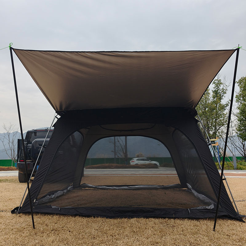 Outdoor Camping Car Tail Tent - เต็นท์แคมป์ปิ้งสำหรับรถยนต์ SUV 6 คน พร้อมเสาอลูมิเนียมขนาด 16