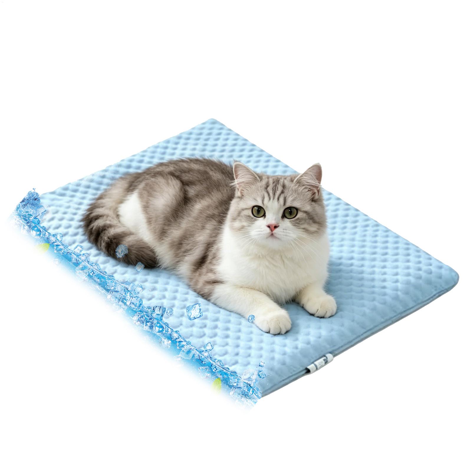 Outdoor Camping Dog Fence - แผ่นรองทำความเย็นสำหรับสัตว์เลี้ยง ซักได้ ทำจากผ้าไหมน้ำแข็ง ให้ความสบายในฤดูร้อน เหมาะสำหรับแมว สุนัข