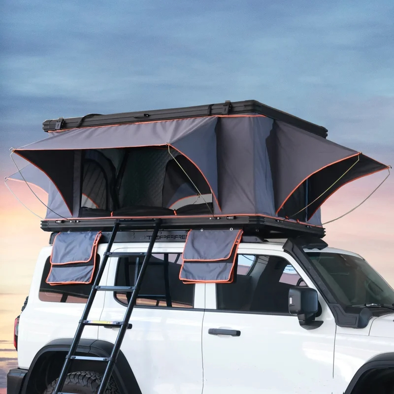 Outdoor Camping House - เต็นท์หลังคารถยนต์อลูมิเนียมสำหรับ 4 คน เต็นท์แคมป์ปิ้งบนหลังคาอลูมิเนียม