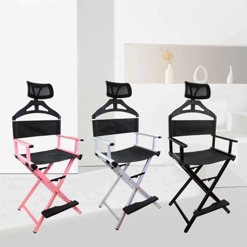 Outdoor Camping High Chair - เก้าอี้ผู้กำกับแบบพับได้พกพาสะดวก โครงสูงอเนกประสงค์ สำหรับตั้งแคมป์กลางแจ้ง
