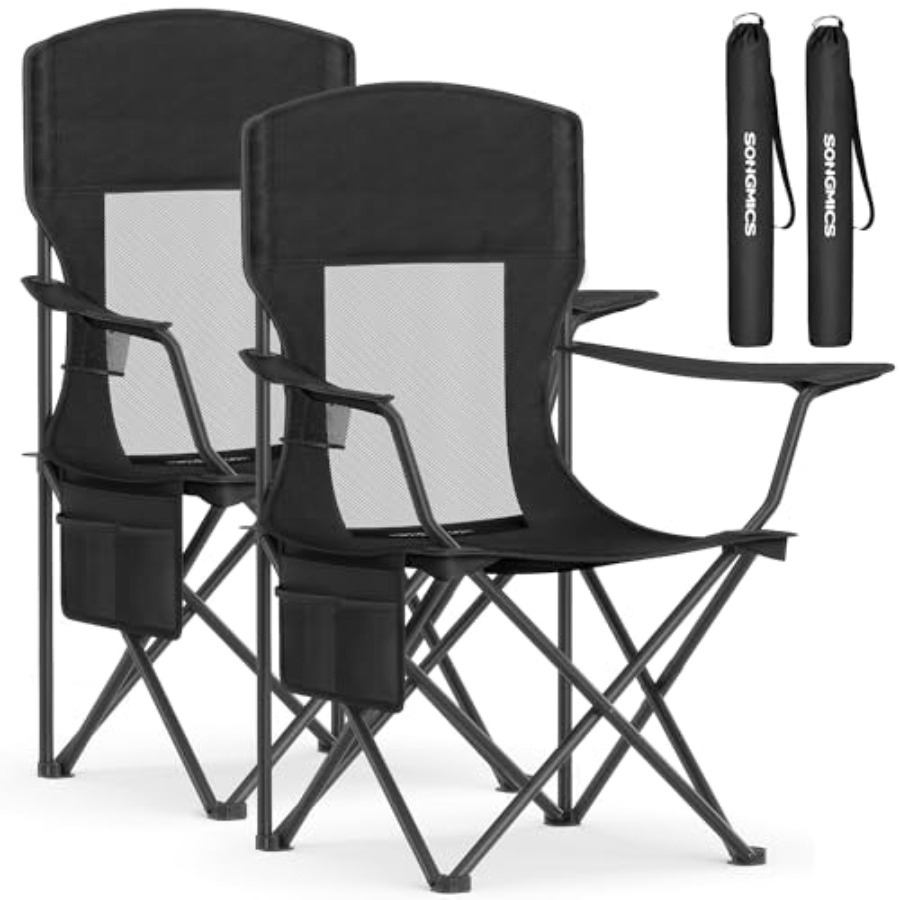 Outdoor Camping High Chair - zz-2 แพ็คเก้าอี้ตั้งแคมป์ระบายอากาศได้, ความจุ 330 ปอนด์, เก้าอี้กลางแจ้งแบบพับได้,