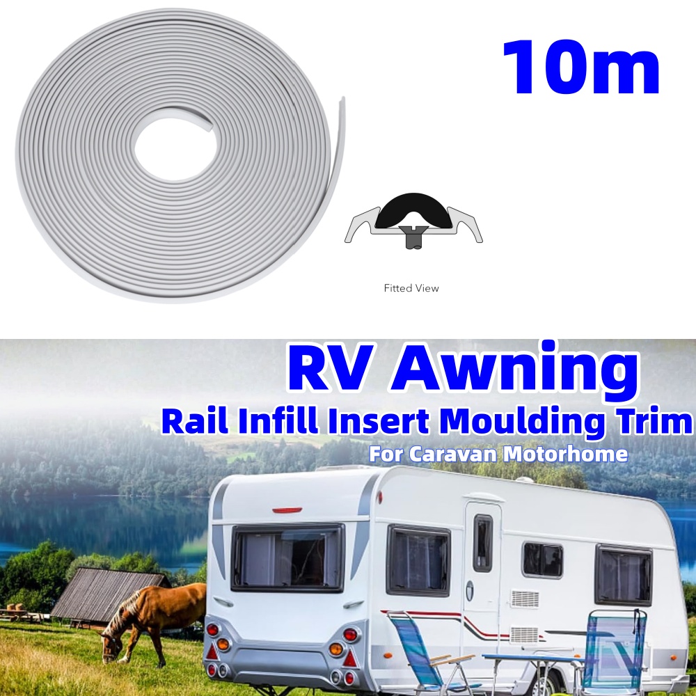 Outdoor Camping Van - รางม่านบังแดด RV ขนาด 10 เมตร พร้อมแผ่นเสริม