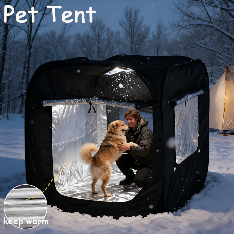 Outdoor Camping Dog Fence - เต็นท์สัตว์เลี้ยงขนาดใหญ่พิเศษแบบพับได้อเนกประสงค์ ปี 2026 กันลม พร้อมอุปกรณ์ฝึกอบรม เหมาะสำหรับเล่นในร่ม/กันแดดกลางแจ้ง
