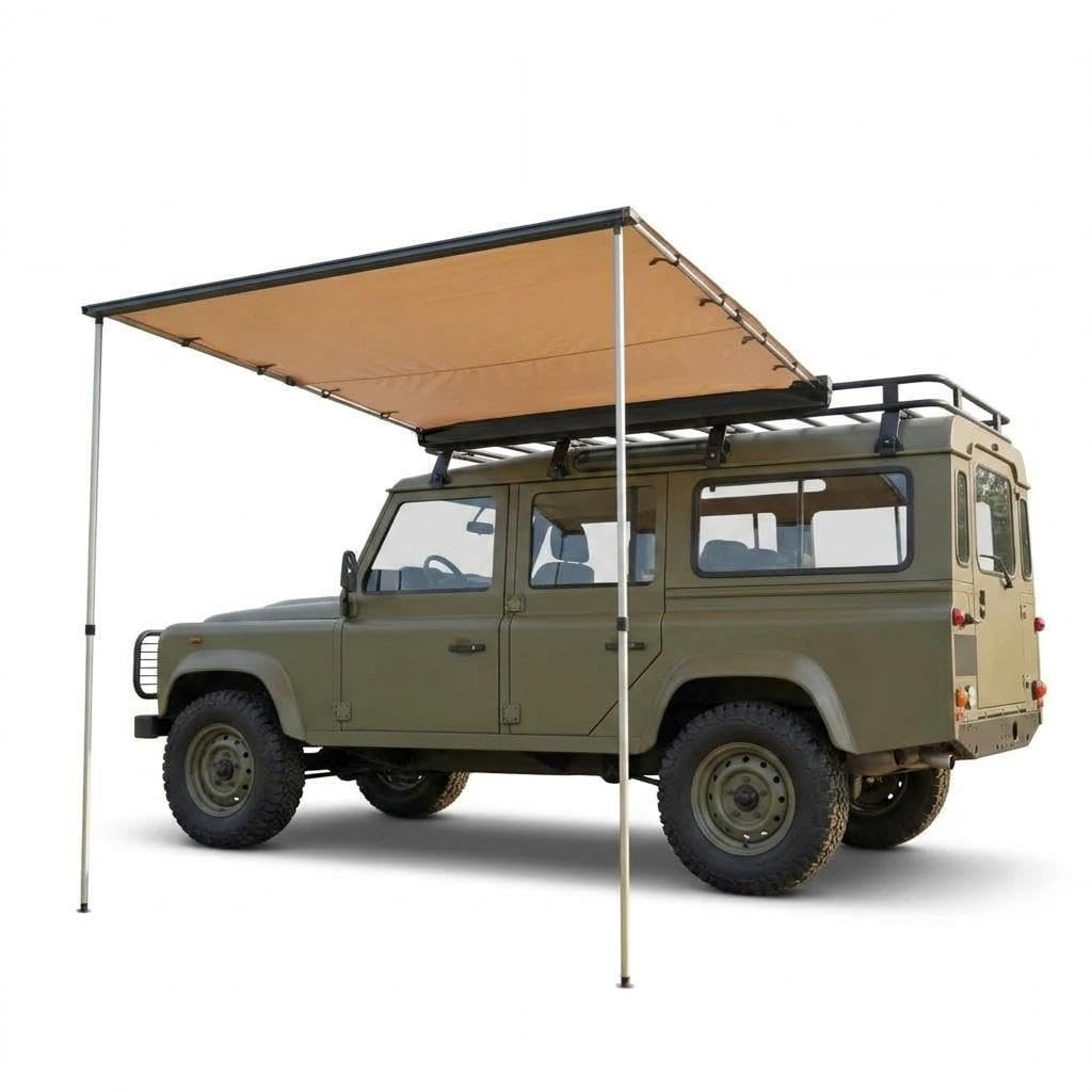 Outdoor Camping Awning - กันสาดหลังคารถ SUV รถบรรทุก รถตู้ - ม่านบังแดดด้านข้างแบบพับเก็บได้,