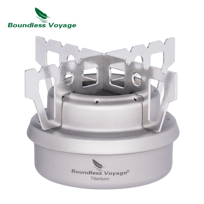 Outdoor Camping Burner - เตาอั้งโล่ไทเทเนียมไร้ขอบเขตการเดินทางไร้ขอบเขตเตาแอลกอฮอล์ขนาดเล็กพร้อมที่ยึดเตาตั้งแคมป์กลางแจ้ง Ti2001C เตาเชื้อเพลิงหลายแบบ