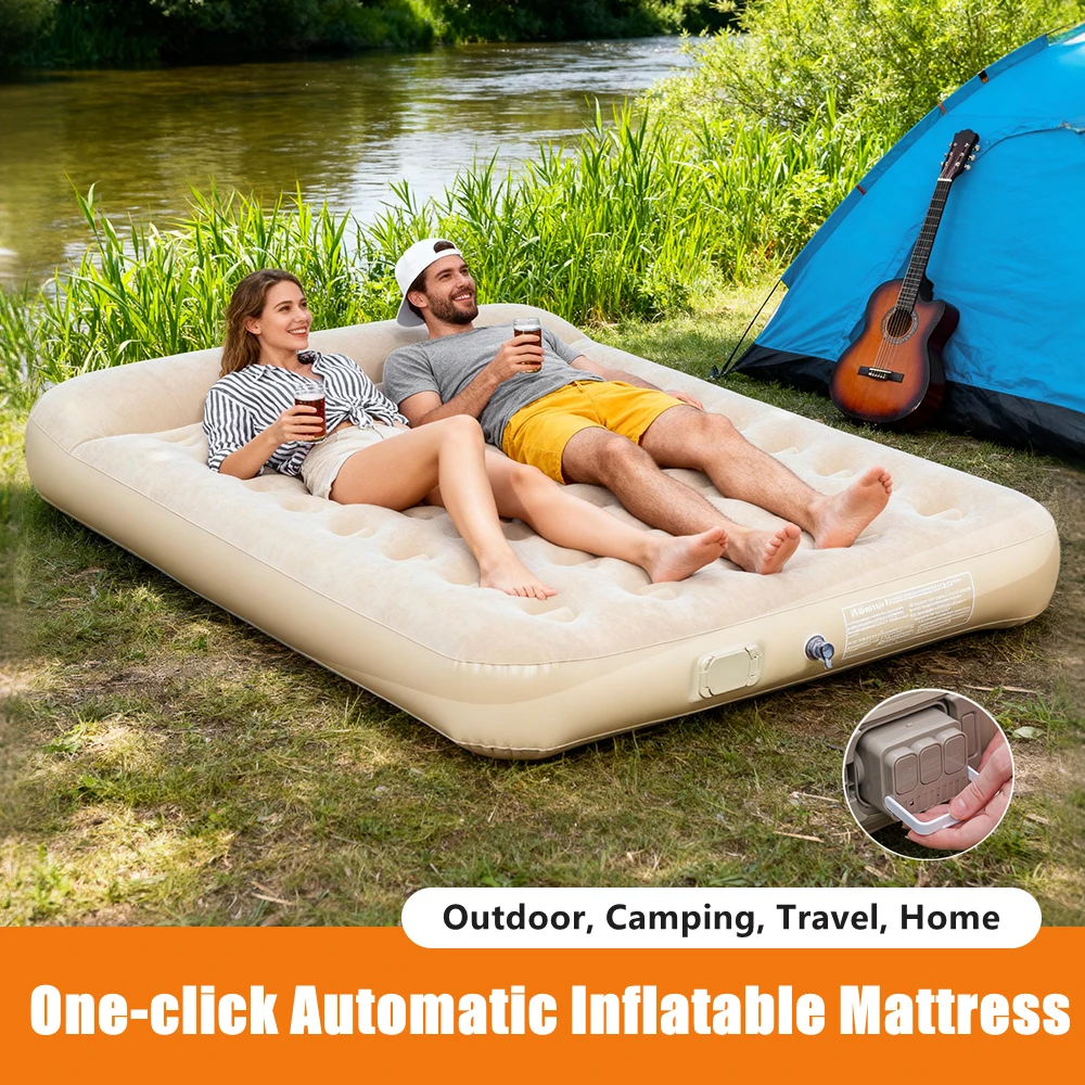 ที่นอนลมแบบใหม่พร้อมปั๊มในตัว  - Camping Outdoor Or Indoor บทวิจารณ์และราคา