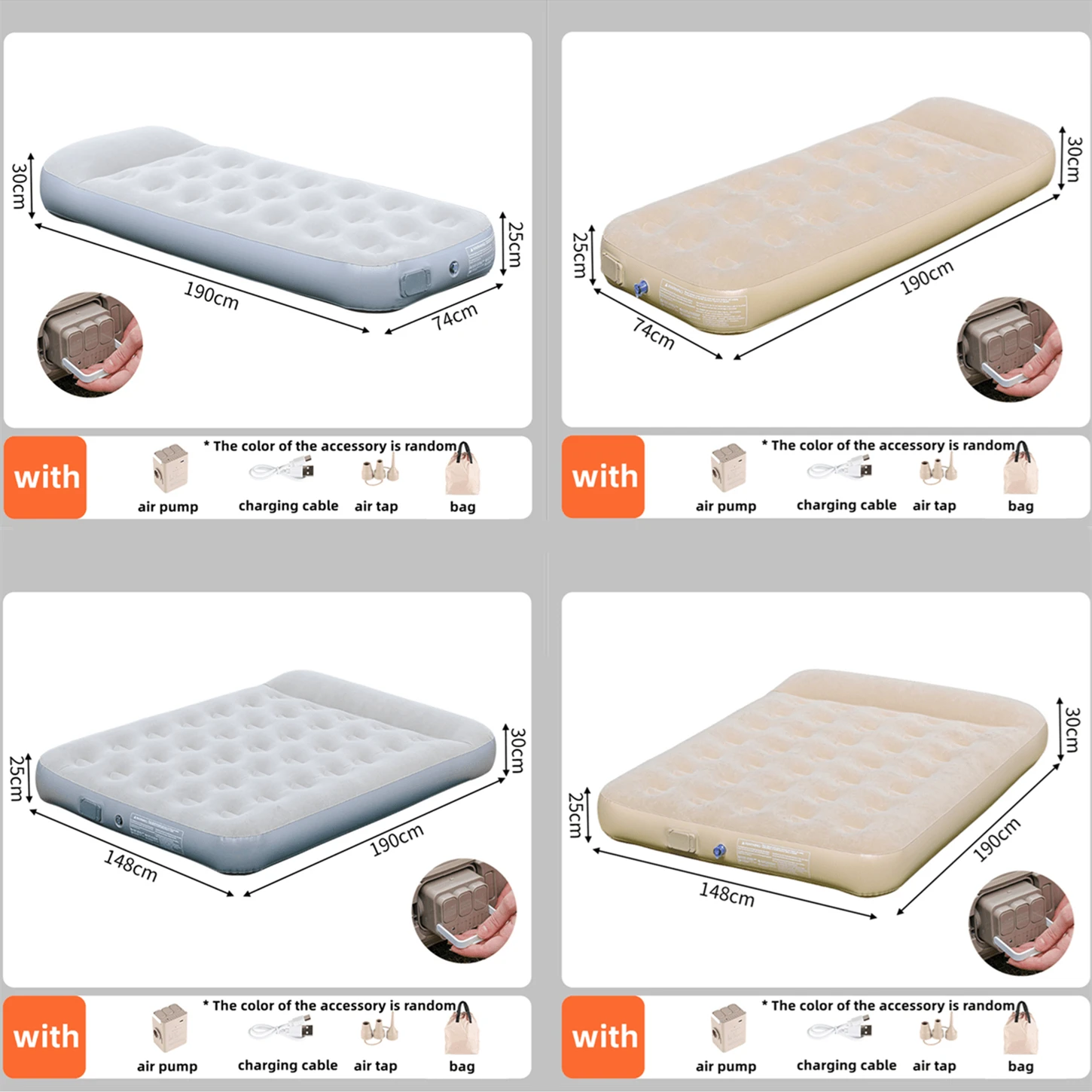 ที่นอนลมแบบใหม่พร้อมปั๊มในตัว  - Camping Outdoor Or Indoor บทวิจารณ์และราคา