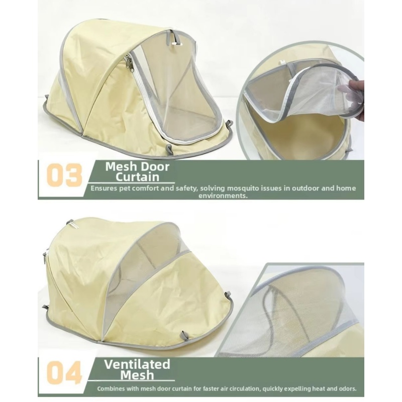 เต็นท์สุนัขแบบพกพา กันแดด ระบา - Outdoor Camping Dog Fence บทวิจารณ์และราคา
