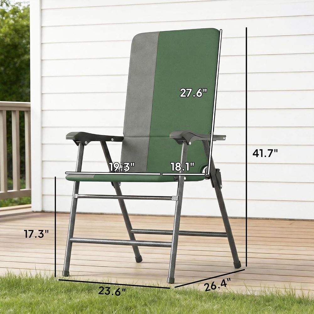 ชุดเก้าอี้กลางแจ้งพร้อมพนักพิง - Outdoor Camping High Chair บทวิจารณ์และราคา