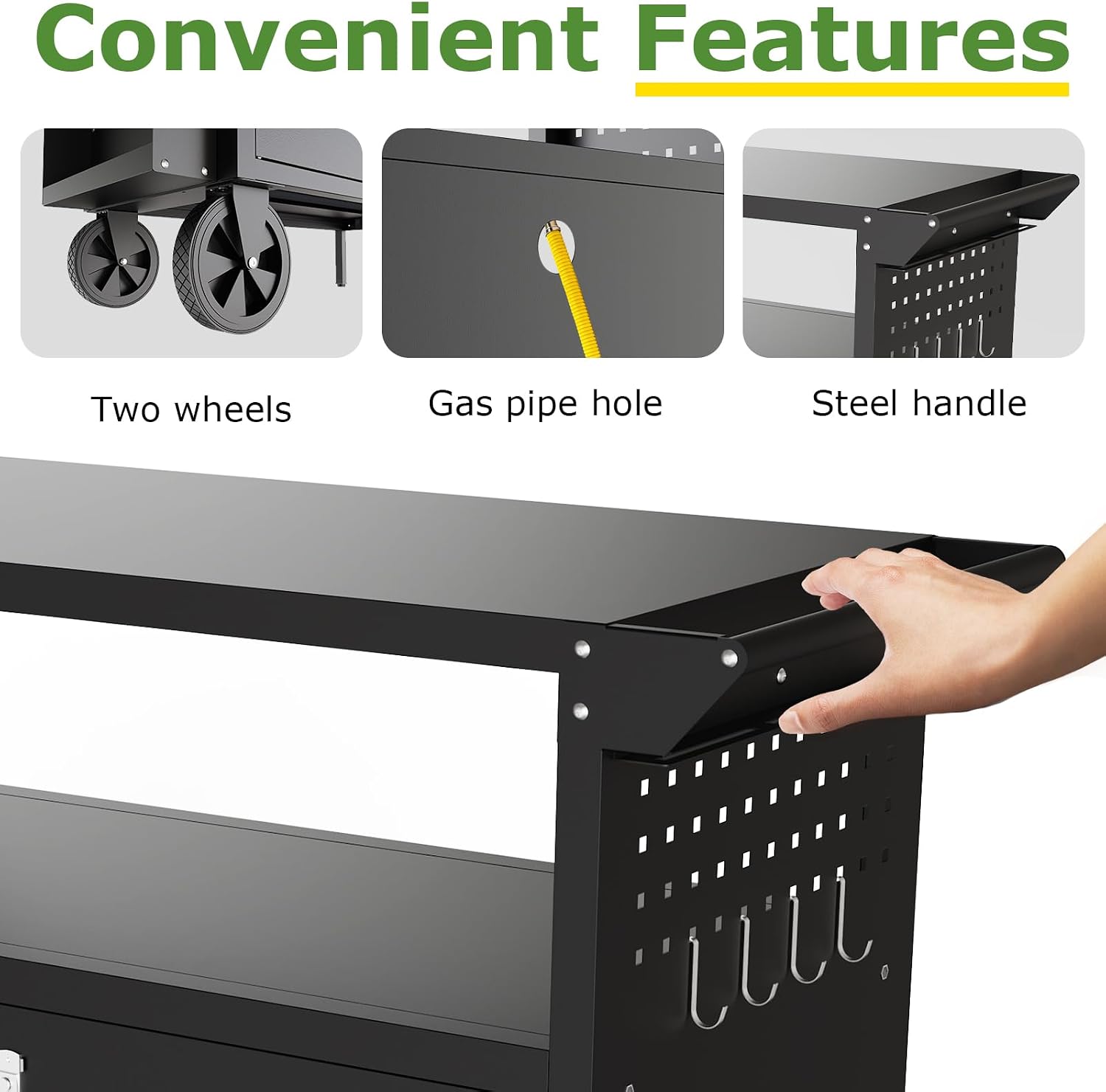 รถเข็นปิ้งย่างกลางแจ้งพร้อมโต๊ - Outdoor Camping Table บทวิจารณ์และราคา