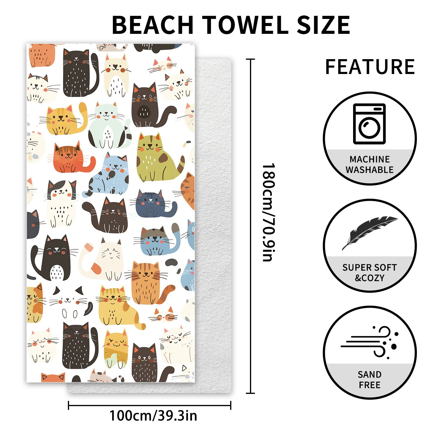 ผ้าเช็ดตัวชายหาดลายต้นปาล์ม 10 - Outdoor Camping Mat บทวิจารณ์และราคา
