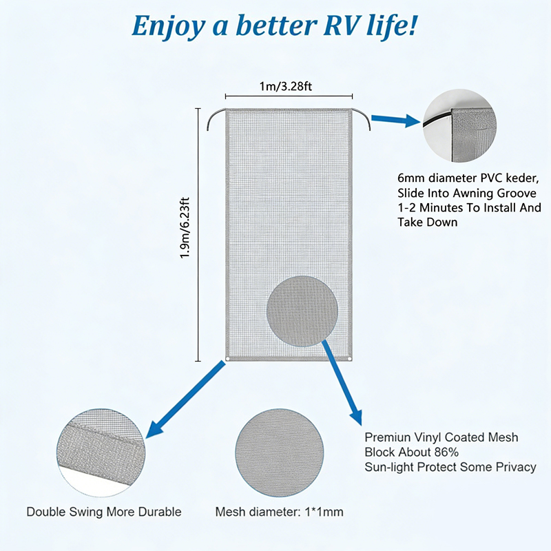 ม่านบังแดดหน้ารถบ้าน RV ป้องกั - Outdoor Camping Awning บทวิจารณ์และราคา