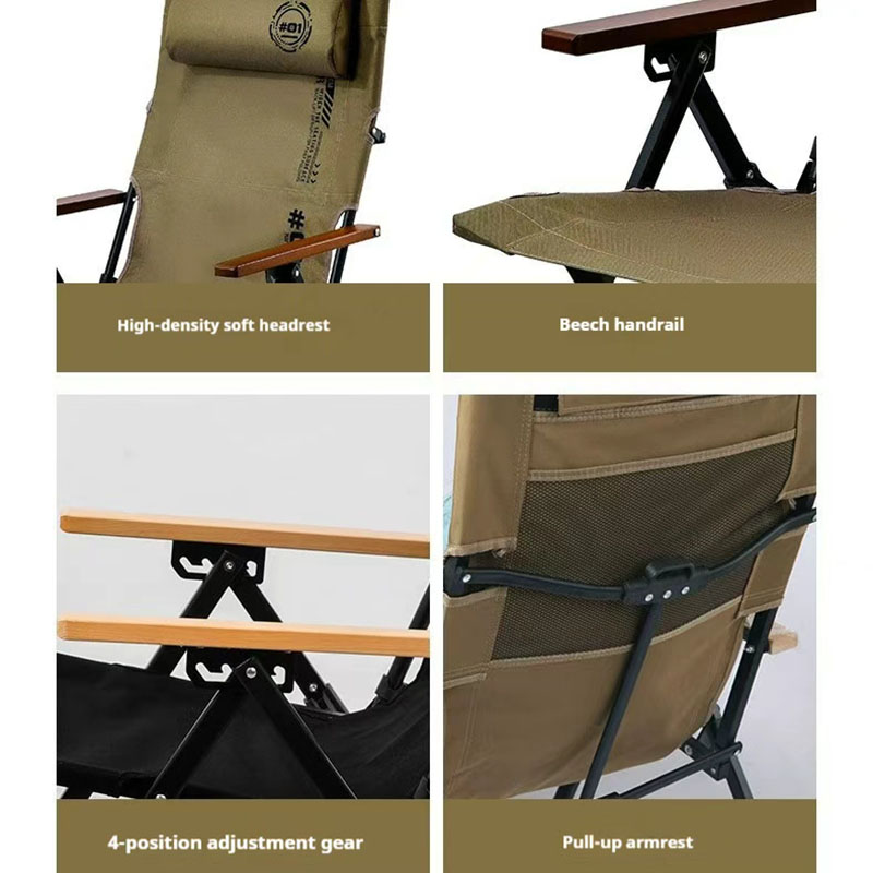 เก้าอี้พับพนักพิงสูงสำหรับตั้ง - Outdoor Camping High Chair บทวิจารณ์และราคา