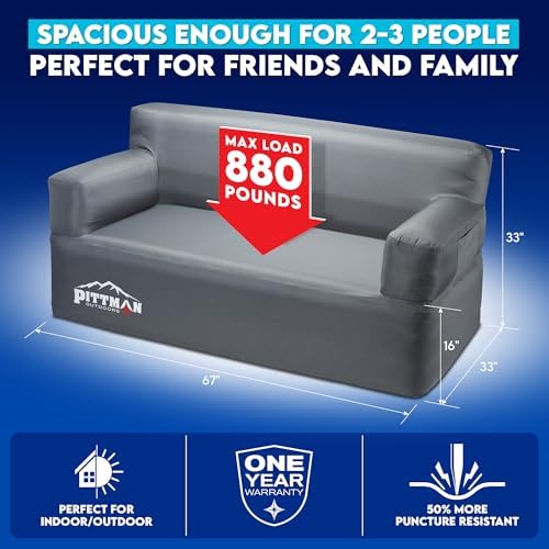 พิตต์แมน - โซฟาเป่าลมพร้อมปั๊ม - Camping Outdoor Or Indoor บทวิจารณ์และราคา