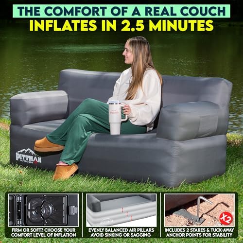 พิตต์แมน - โซฟาเป่าลมพร้อมปั๊ม - Camping Outdoor Or Indoor บทวิจารณ์และราคา