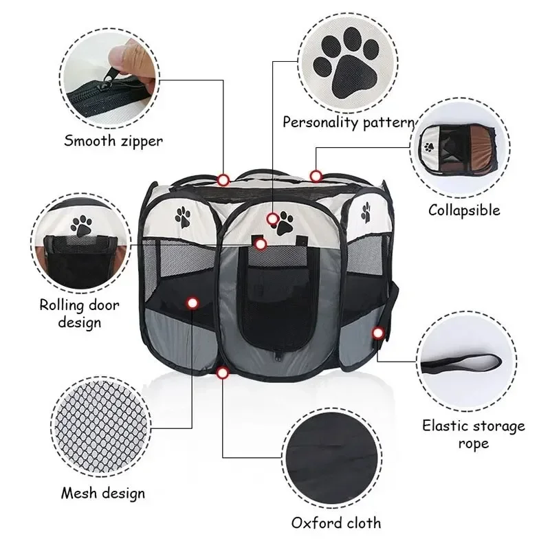 แบบพกพาพับเต็นท์สัตว์เลี้ยง Ke - Outdoor Camping Dog Fence บทวิจารณ์และราคา