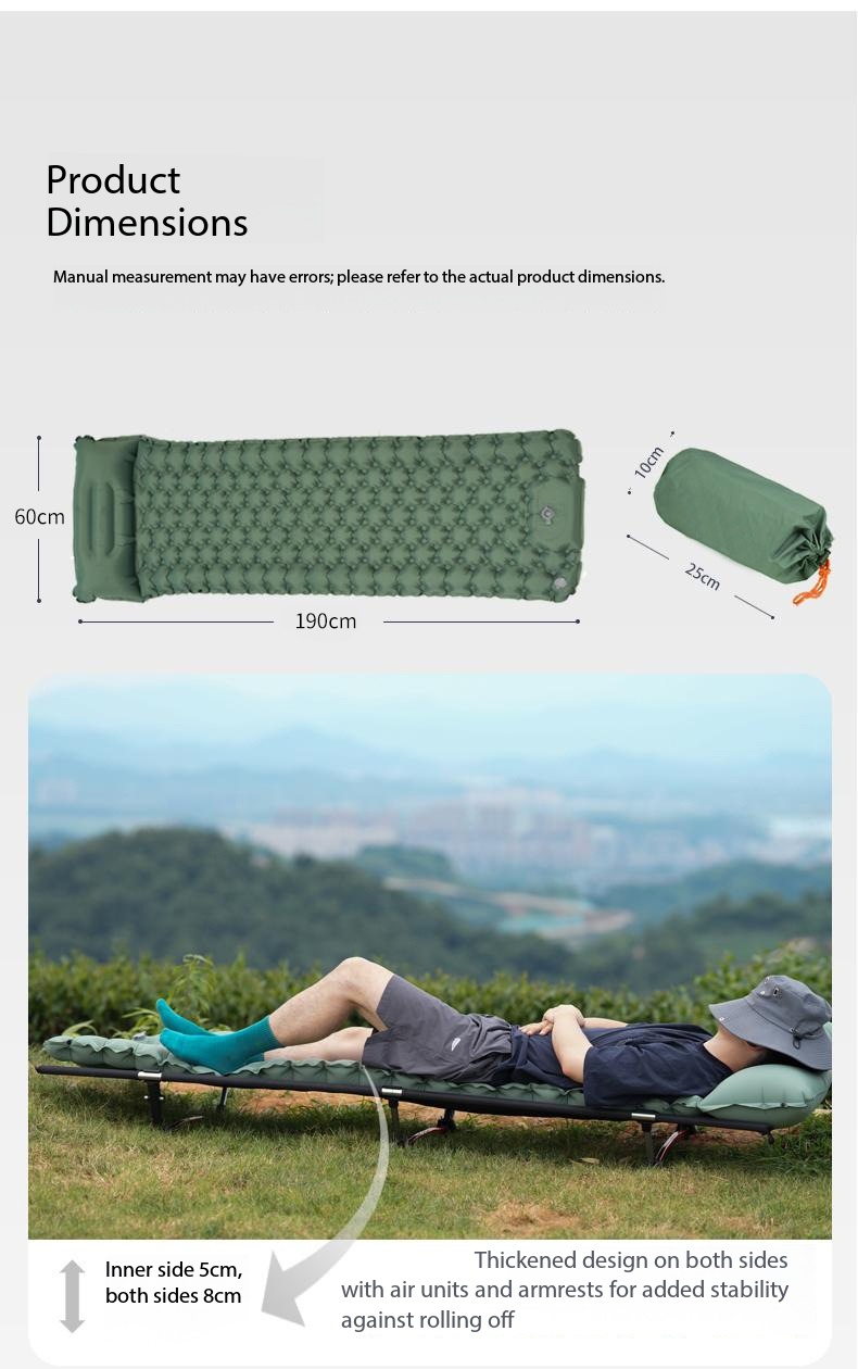 ที่นอนลมสำหรับตั้งแคมป์แบบพกพา - Outdoor Camping Mat บทวิจารณ์และราคา