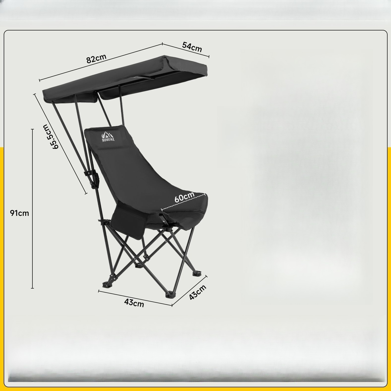 เก้าอี้พับกลางแจ้งแบบมีหลังพิง - Outdoor Camping High Chair บทวิจารณ์และราคา