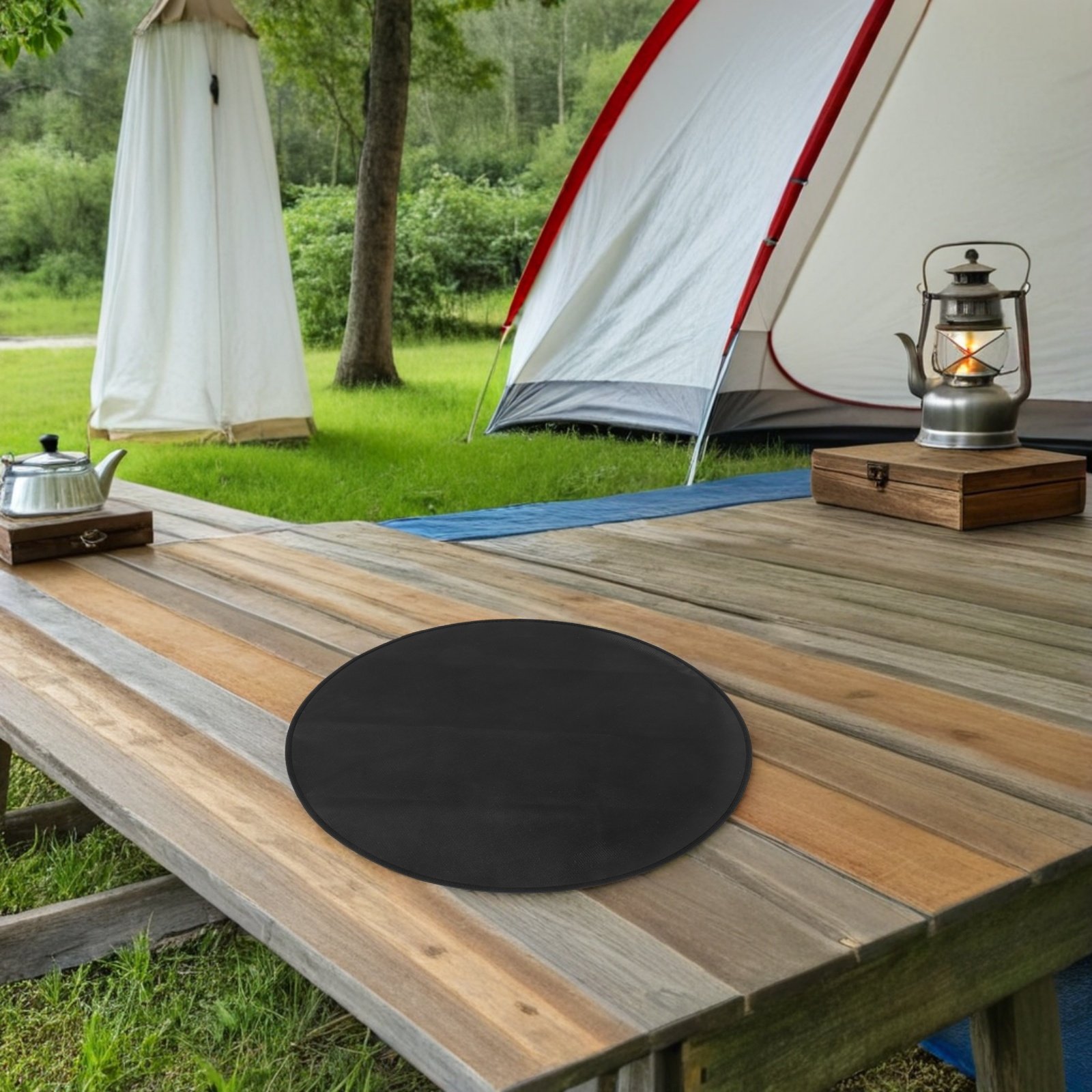 แผ่นรองเตาย่างกันไฟทรงกลม ขนาด - Outdoor Camping Mat บทวิจารณ์และราคา
