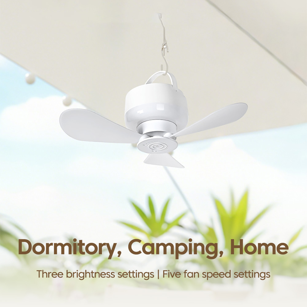 พัดลมเพดานขนาดเล็กแบบพกพาพร้อม - Outdoor Camping House บทวิจารณ์และราคา