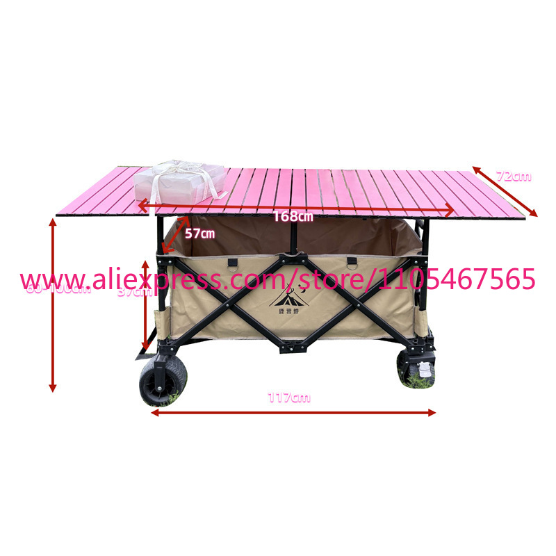 รถเข็นพับได้ขนาดใหญ่สำหรับแคมป - Outdoor Camping Table บทวิจารณ์และราคา