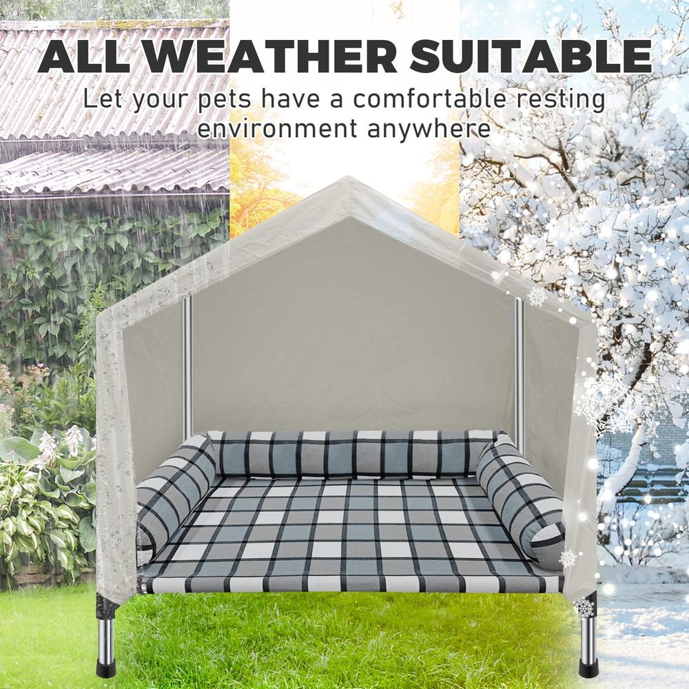 บ้านนอนสัตว์เลี้ยงแบบยกพื้น -  - Camping Outdoor Or Indoor บทวิจารณ์และราคา