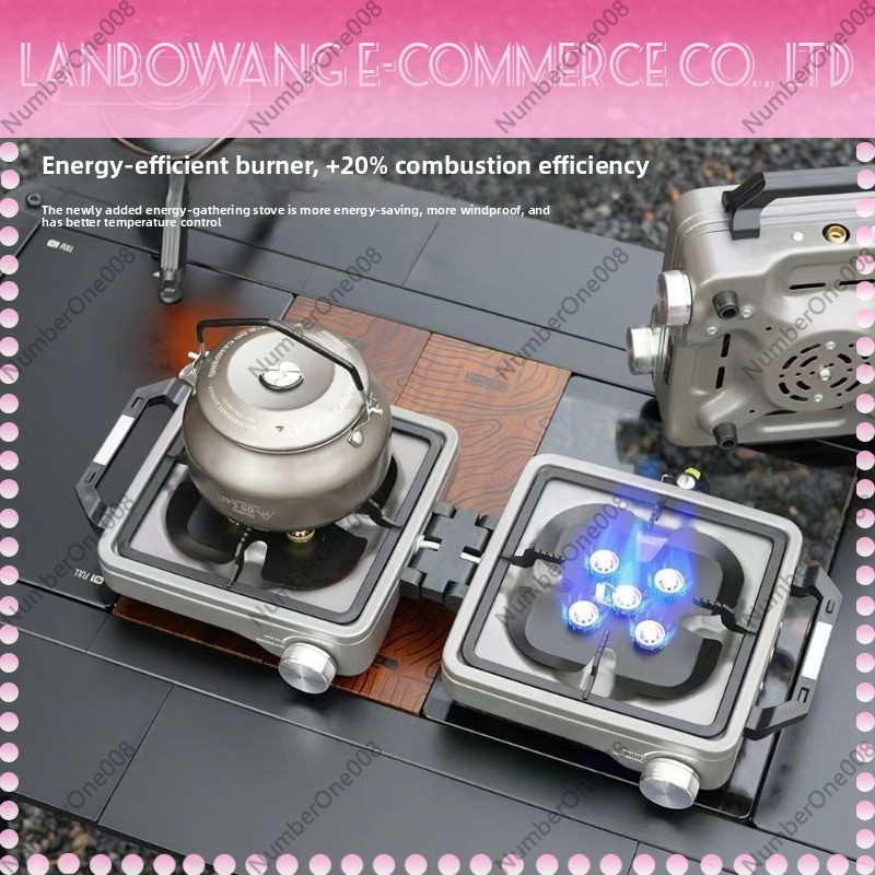 เตาแก๊สปิกนิกแบบพกพา 2 หัวเตา  - Outdoor Camping Burner บทวิจารณ์และราคา