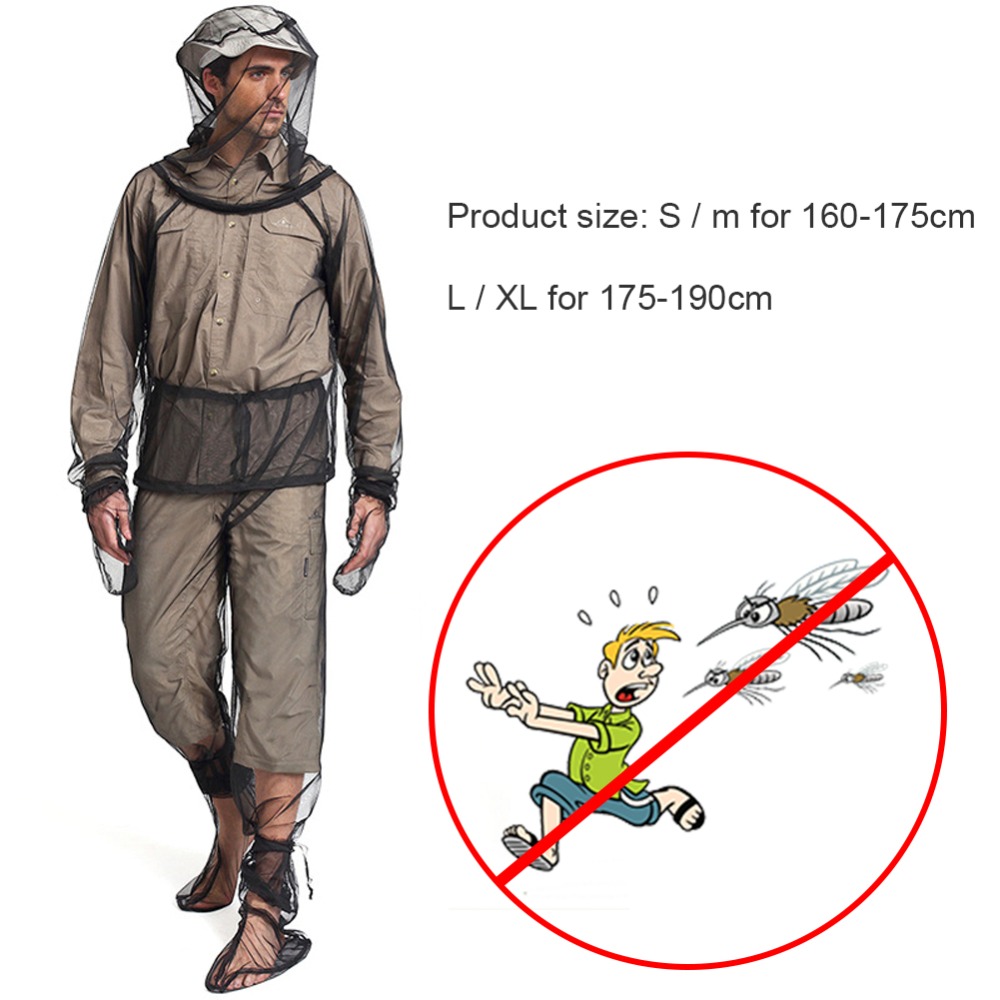 ชุดป้องกันยุงกลางแจ้ง เสื้อแจ็ - Outdoor Camping Mosquito Net บทวิจารณ์และราคา