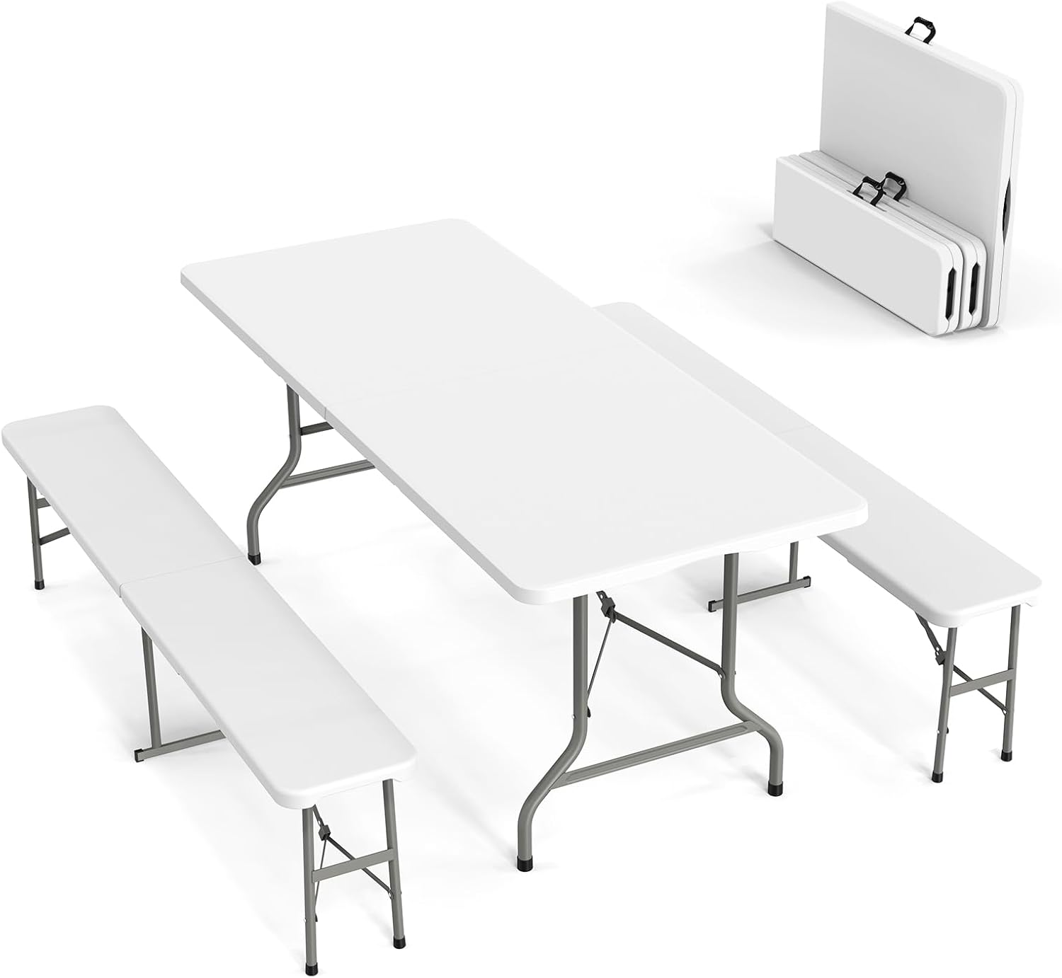 ชุดโต๊ะปิกนิกพร้อมม้านั่ง 2 ตั - Camping Outdoor Or Indoor บทวิจารณ์และราคา