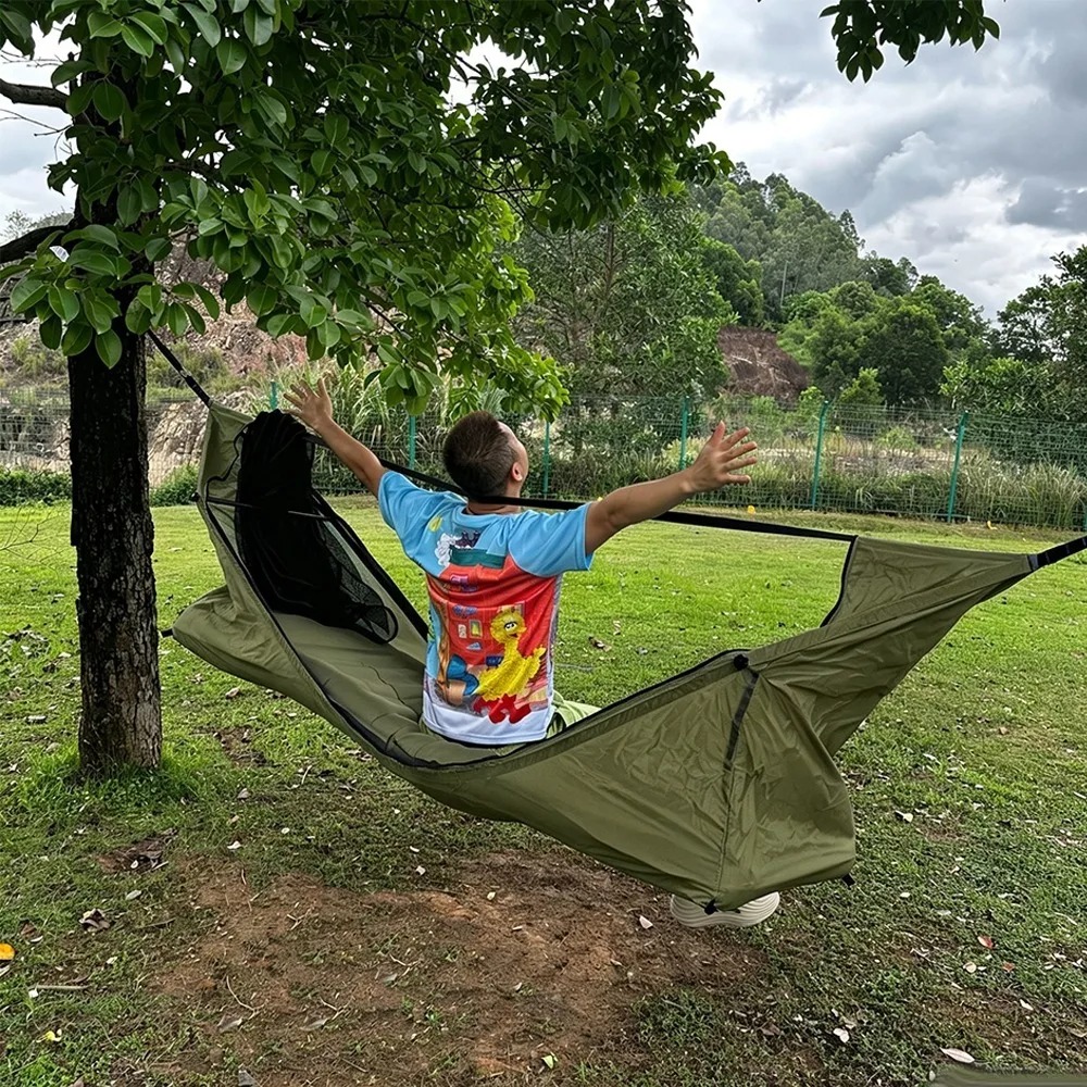 เปลญวนแบบแบนพร้อมมุ้งกันยุง เต - Outdoor Camping Mosquito Net บทวิจารณ์และราคา
