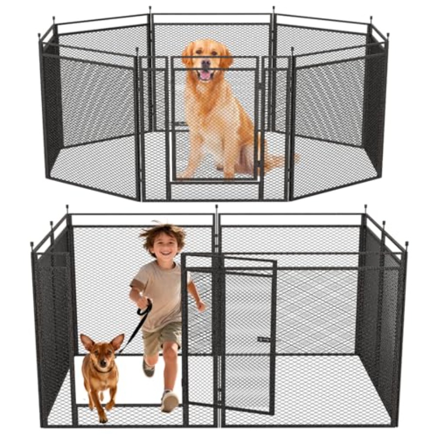 คอกกั้นสุนัขพร้อมตาข่ายนิรภัย  - Outdoor Camping Dog Fence บทวิจารณ์และราคา