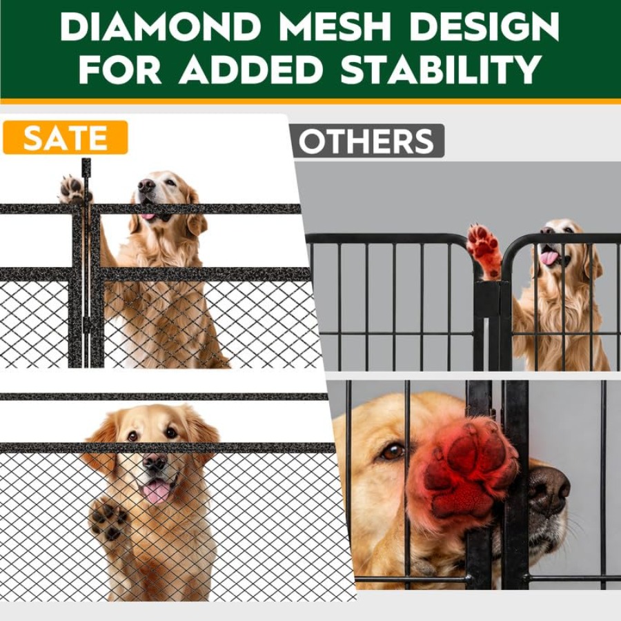 คอกกั้นสุนัขพร้อมตาข่ายนิรภัย  - Outdoor Camping Dog Fence บทวิจารณ์และราคา