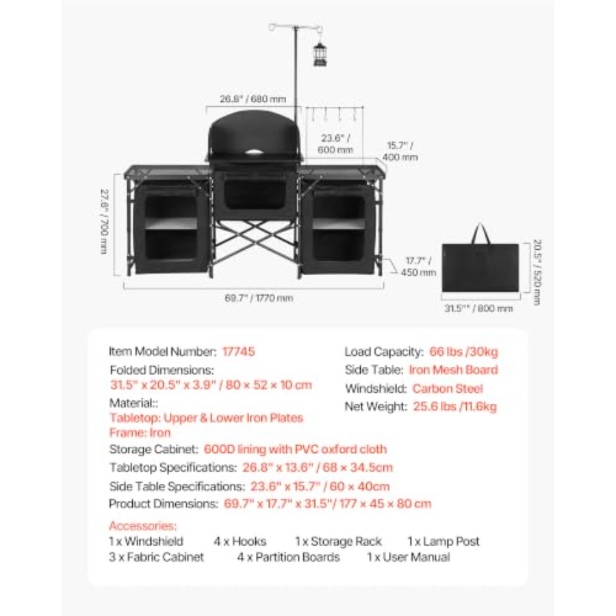 โต๊ะพับสำหรับตั้งแคมป์, โต๊ะพก - Outdoor Camping Kitchen Setup บทวิจารณ์และราคา