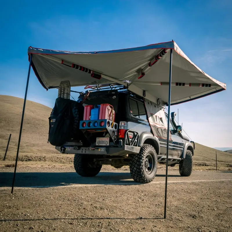 กันสาดแบบพับเก็บได้ เปิดเร็ว 2 - Outdoor Camping Awning บทวิจารณ์และราคา