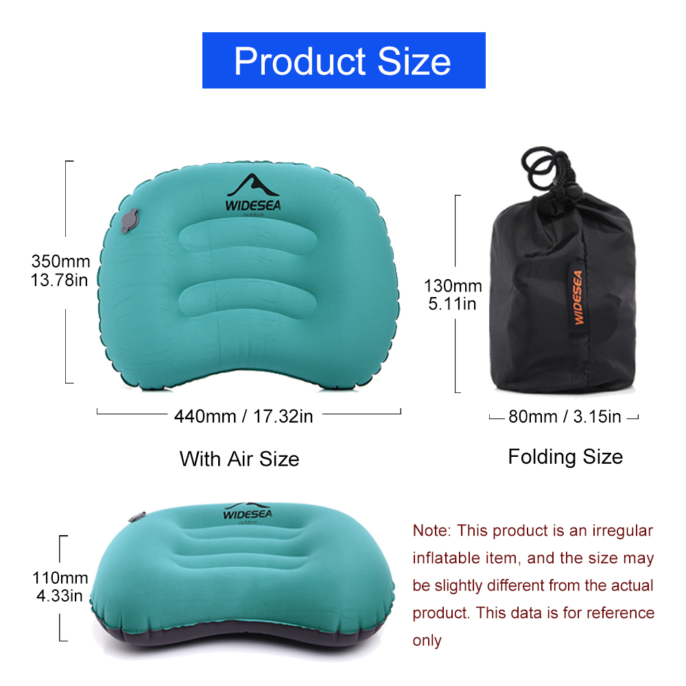 Widesea แบบพกพา Inflatable หมอ - Camp Pillow Compressible บทวิจารณ์และราคา