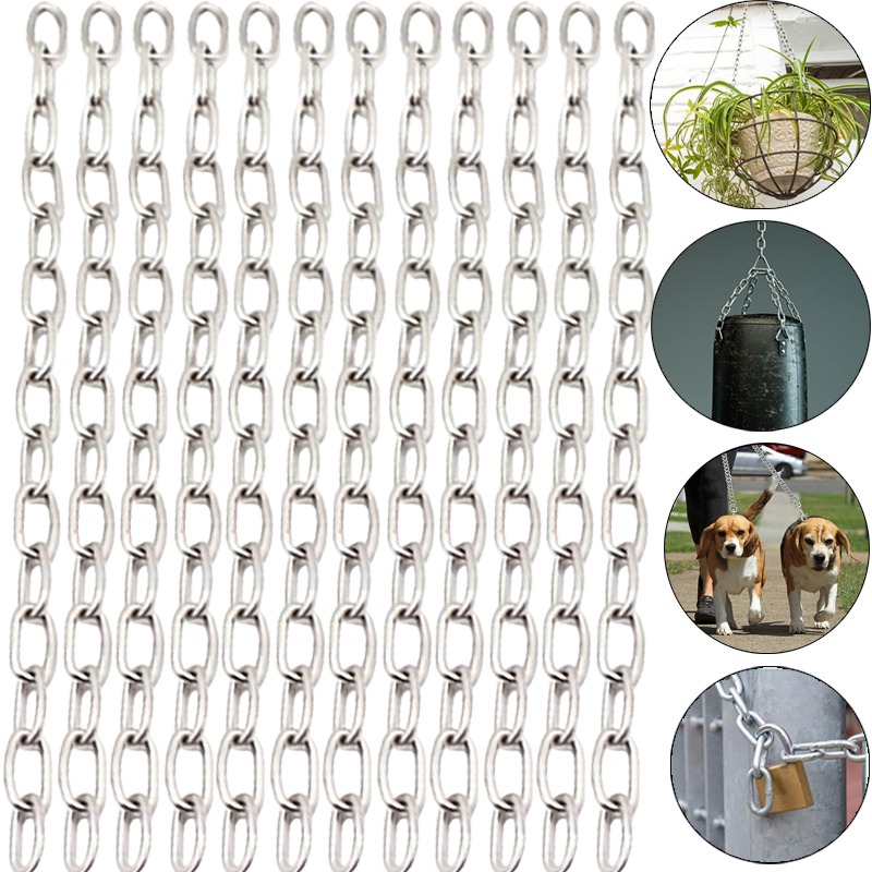 โซ่สแตนเลสแบบยาว โซ่ล็อคแบบเบา - Outdoor Camping Dog Fence บทวิจารณ์และราคา
