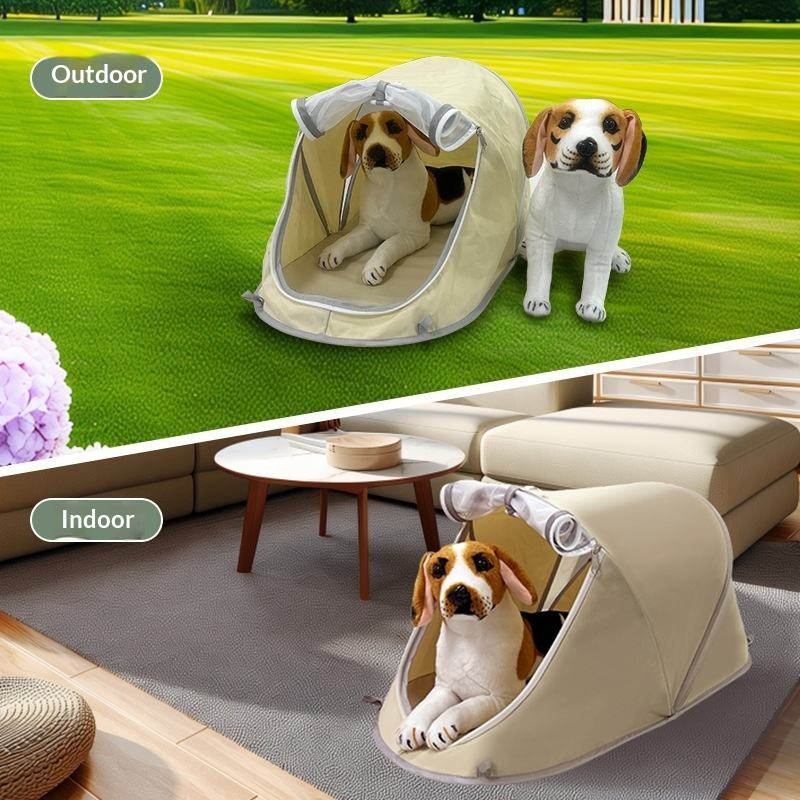 เต็นท์สุนัขแบบพกพา ป้องกันแสงแ - Outdoor Camping Dog Fence บทวิจารณ์และราคา
