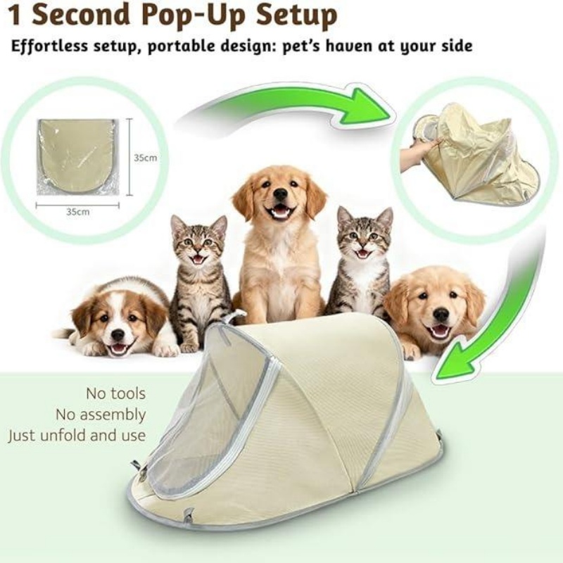 เต็นท์สุนัขแบบพกพา ป้องกันแสงแ - Outdoor Camping Dog Fence บทวิจารณ์และราคา