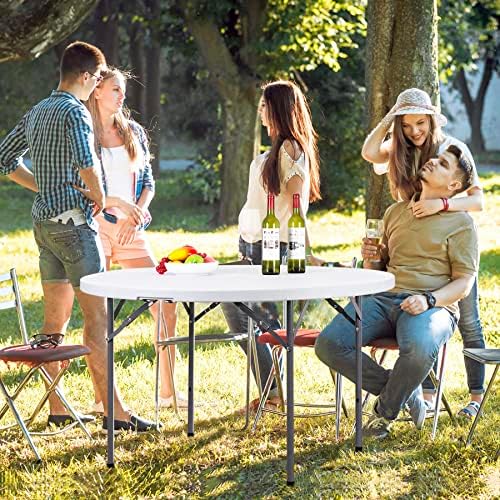 โต๊ะพับทรงกลมขนาด 4 ฟุต, 48 นิ - Camping Outdoor Or Indoor บทวิจารณ์และราคา